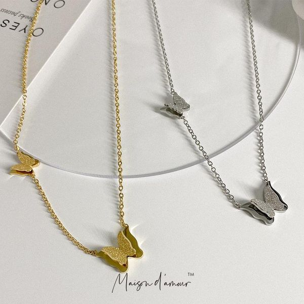 

pendant necklaces wholesale korean fashion butterfly simple trendy elegance women necklace, Silver