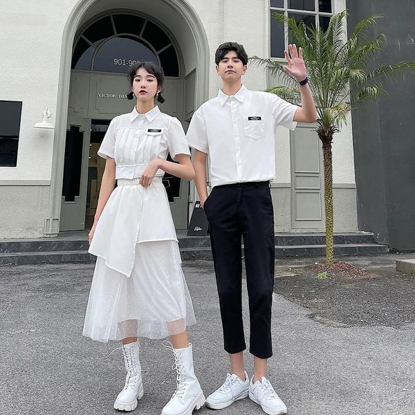 

women's t-shirt graduation po suit for couples in class clothes clothing, White