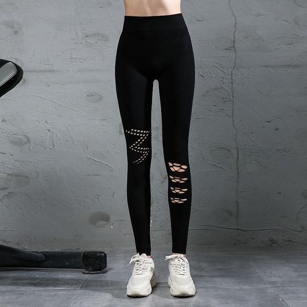 

pants women fashion slim high waist casual cropped stretch leggings women's, Black