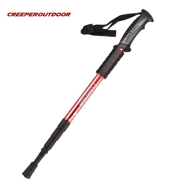 

stick aluminum alloy 4 section adjustable climbing trekking hiking poles waliking sticks