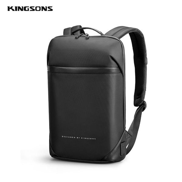 

backpack kingsons slim lapmen 15.6inch office work business bag black ultralight thin back pack