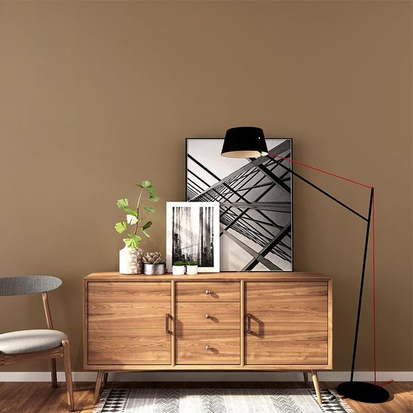 

wallpapers brown dark coffee wallpaper living room bedroom non-woven modern simple solid color plain background wall