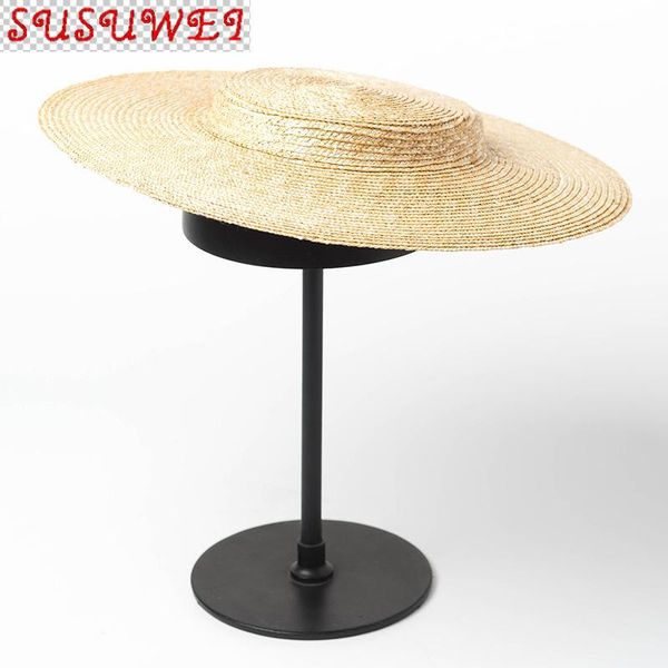 

100% wheat straw elegant horse racing retro party diy pillbox sailor boater hat wide brim hats, Blue;gray