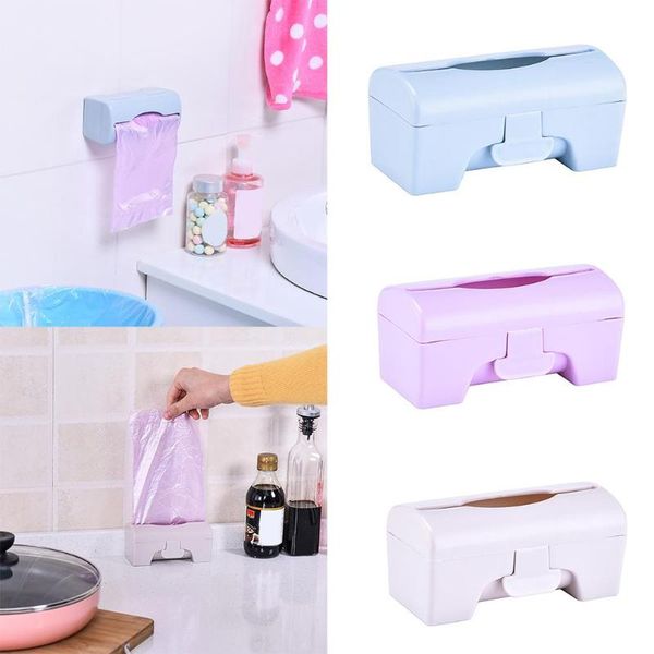 

storage boxes & bins organize adhesive wall mount kitchen garbage bag box bathroom organizer container