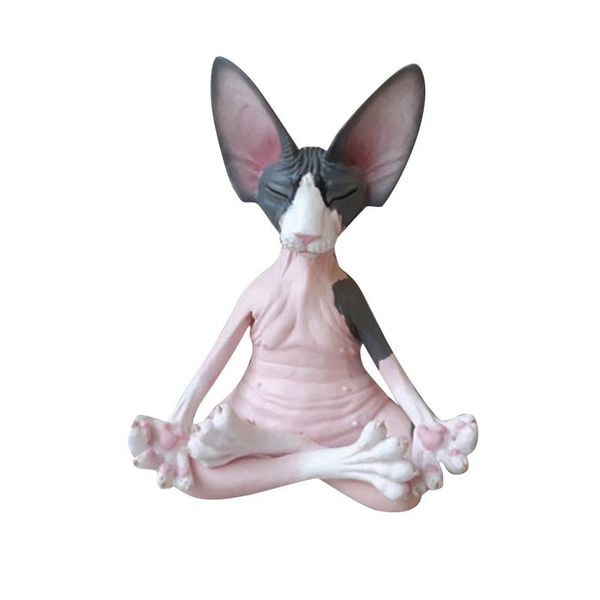 

garden decorations 8cm cat meditate statue collectible figurines miniature decor sphynx deskdecoration animal model figure home sphinx
