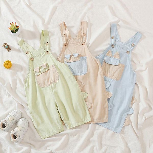 

jumpsuits 80-100cm height 2021 summer cartoon baby short overall fashion style boys pant girls, Blue