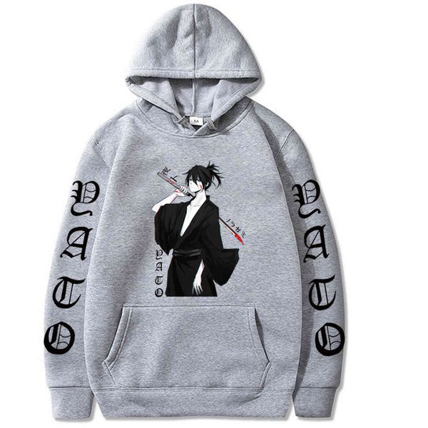 

anime hoodie noragami yato fashion long sleeve loose man cloth y0319, Black