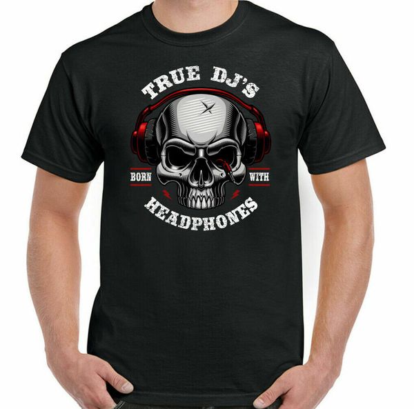 

true dj man funny djing t-shirt music bridges disk player technics vinyl, White;black