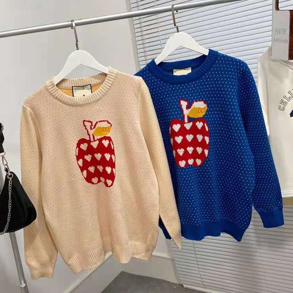 

high version 2021 autumn new fashion love jacquard color contrast youth vitality soft couple sweater, White;black