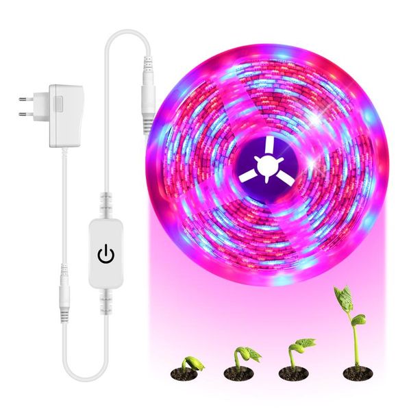 

strips led strip light ,12v 5m ip65 dimmable touch phyto lamp for garden greenhouse hydroponic full spectrum plant grow