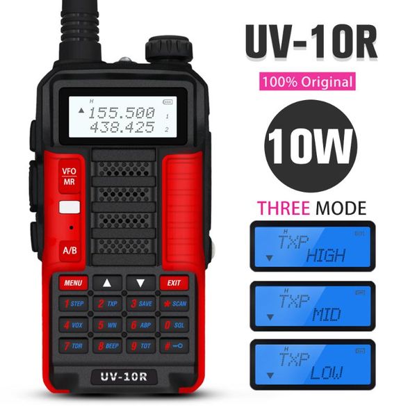 

baofeng professional walkie talkie uv 10r uhf vhf two way ham cb radio dual band handheld hf transceiver for hunting 25 km