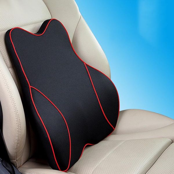 

seat cushions memory foam lumbar support cushion car low back pain pillow neck rest travel long time drive relief