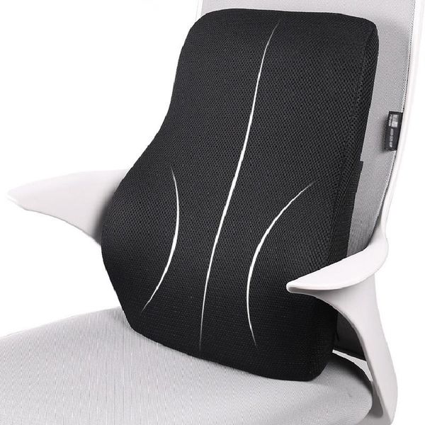 

cushion/decorative pillow for chairs seat back support cushion memory foam office chair wheelchair black adjustable straps relief pain