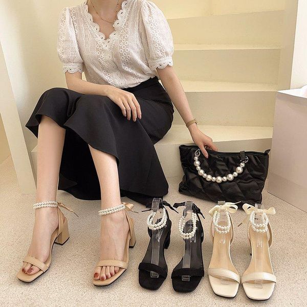

open toe comfort shoes for women buckle beige heeled sandals peep black block closed pearl velvet girls strap high fashion strin dress