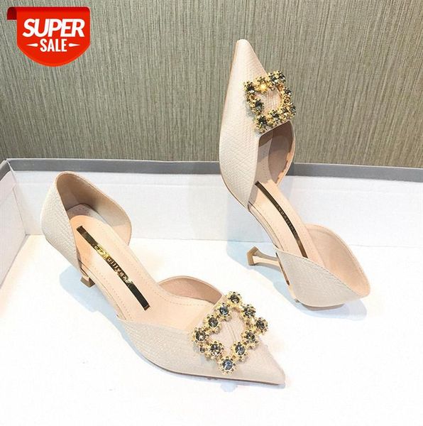 

shallow mouth stilettos european and american style fashion rhinestone pointed toe single shoes women 173-23 #go3p, Black
