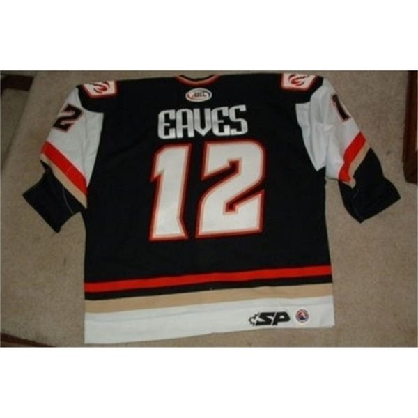 

3740rare hockey jersey men youth women vintage ahl wilkes-barre scranton 12 eaves size s-5xl custom any name or number, Black