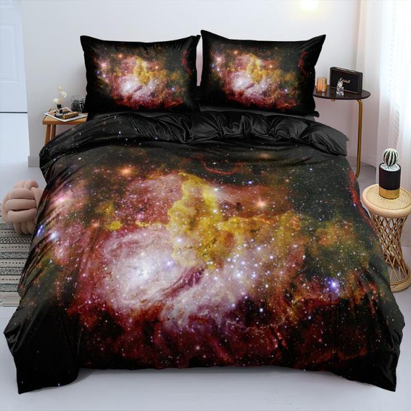 

bedding sets 3d custom design digital printing linens black milky way twin full  size comforter cases out space bed collection