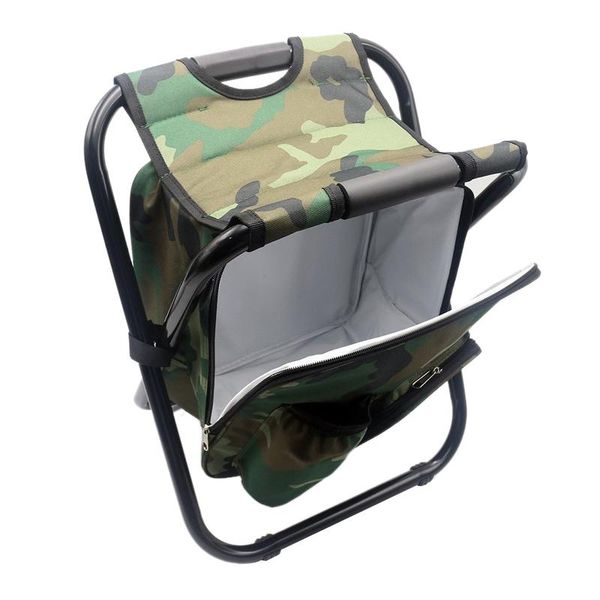 

fishing accessories portable camping folding backpack chair double oxford cloth refrigerated bag camouflage