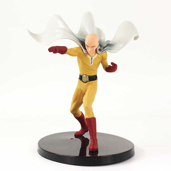 Figura de anime de 21 cm One Punch Man Saitama Sensei Figura de ação em PVC modelo colecionável brinquedo presente para crianças