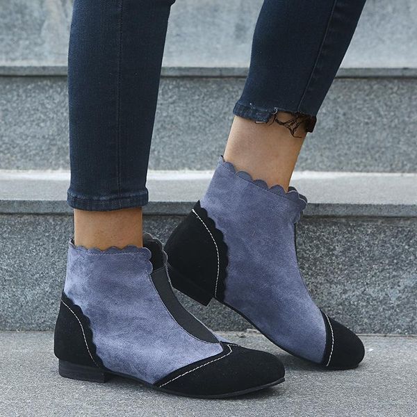 

boots 2021 women's flock winter shoes foreign trade large size 35-43 yards color ladies leather, Black