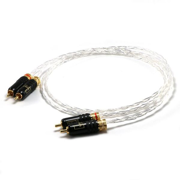 

smart power plugs pair hight quality 3ag occ copper silver plated audio interconnects cable with wbt-0144 rca plug connector