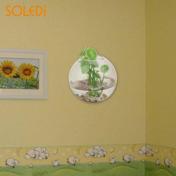 

vases walled vase wall hang glass flower planter terrarium container 8cm decor