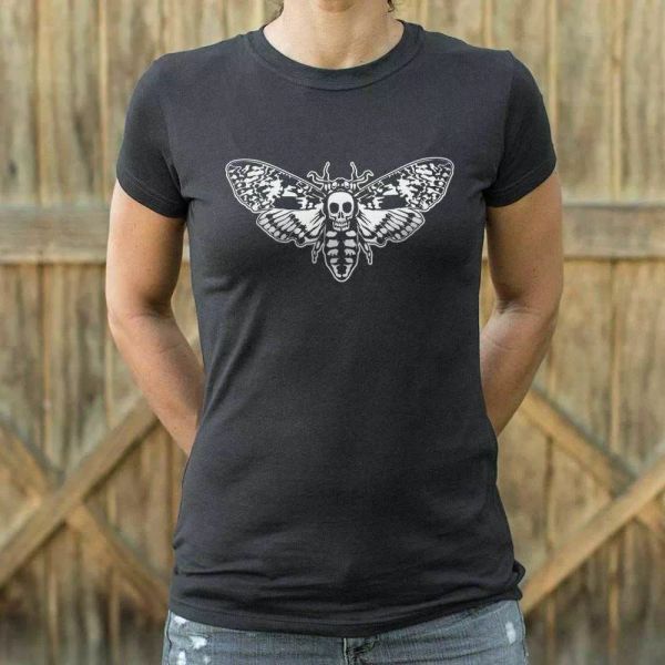 

deadhead moth t-shirt (ladies), White;black
