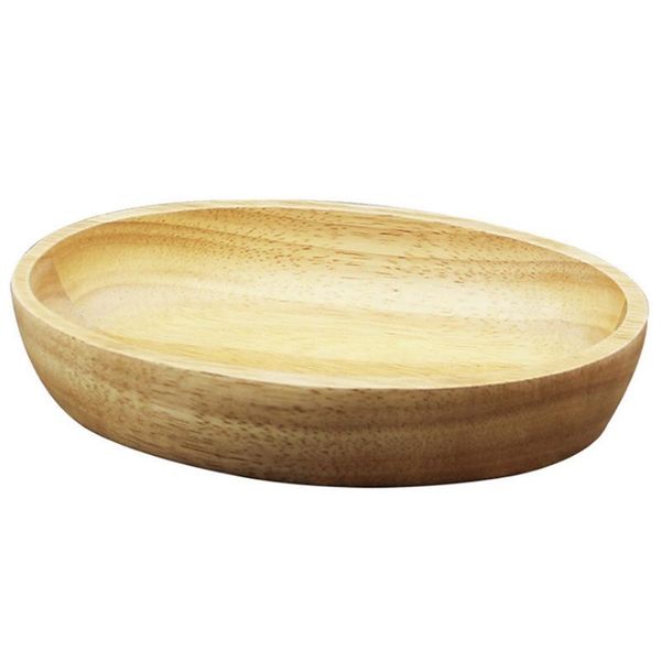 

wooden tray solid wood oval dish fruit dessert disk plate tea server dishe drink platter snack dishes & plates