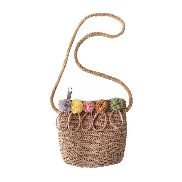 

evening bags girls shoulder bag straw rattan weave crossbody for baby sale-wt