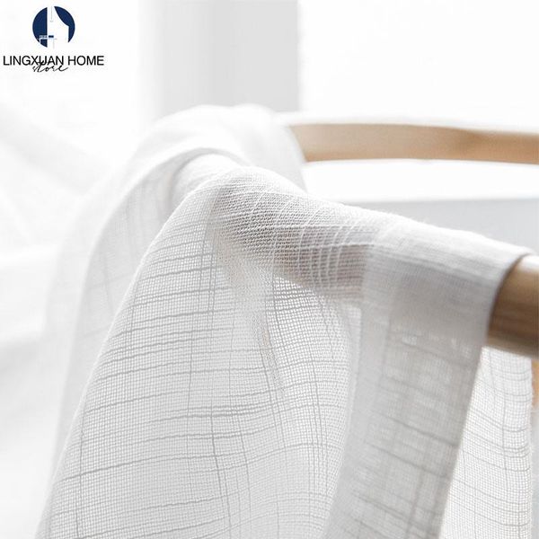 

modern linen tulle window curtains for bedroom soft white voile sheer curtain living room finished kitchen home decor & drapes