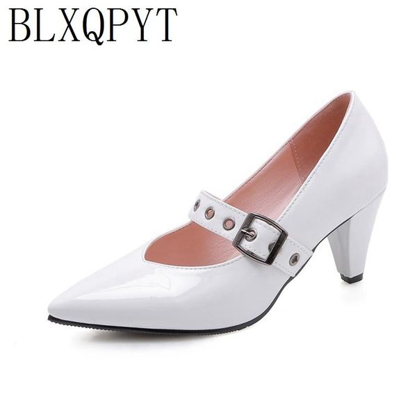 

dress shoes blxqpyt big small size 32-43 3 colour spring autumn women pumps wedding woman high heels pu party 0672, Black