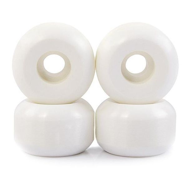 

skateboarding 4pcs 52mm white professional skateboard wheel 102a/55d hardness double rocker downspeed sliding wheels
