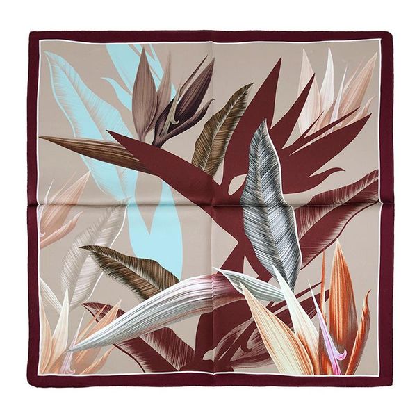 

scarves 100% silk hair scarf women handkerchief printed female square head bandana small neck hijab design foulard neckerchief 2021, Blue;gray