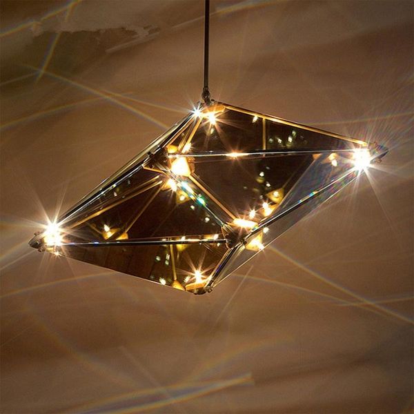 

pendant lamps creative diamond glass lights post-modern personality hanging living room dining decor light fixtures