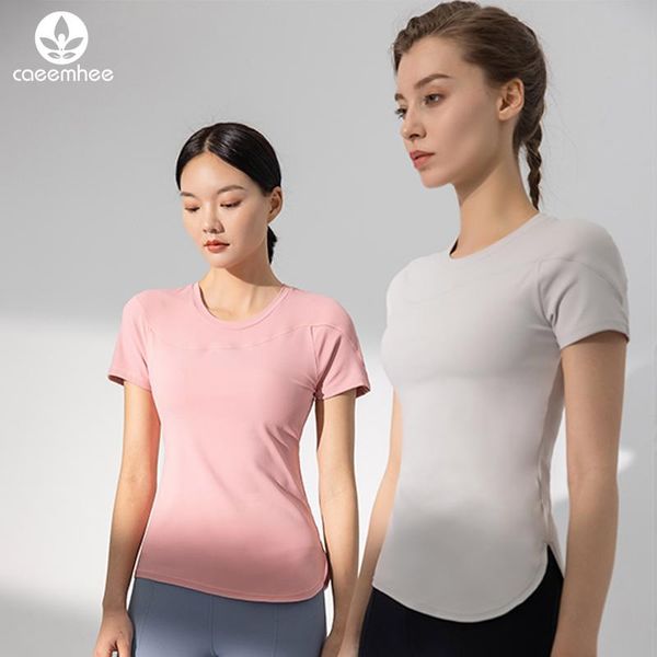 

running jerseys caeemhee yoga gym sport shirt women sports women's fitness t-shirt quick dry slim workout, Black;blue