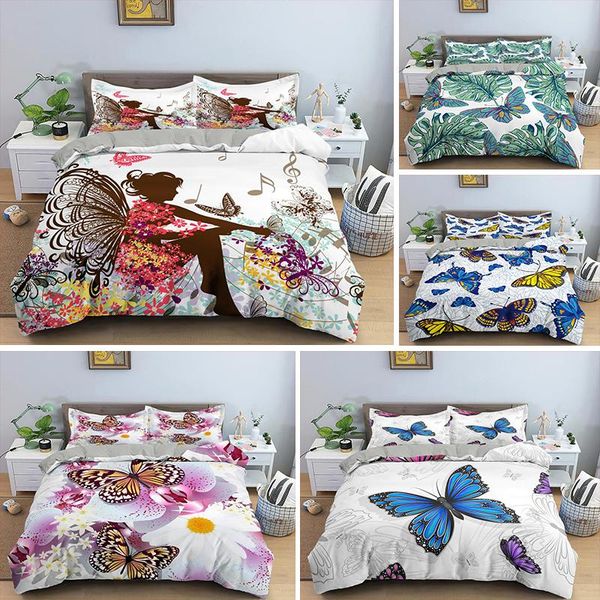 

bedding sets wing girl duvet cover comforter pillowcase 3d butterfly pattern bedclothes for kids room home textile