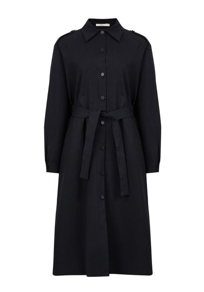 

women's trench coats lapel button down epaulettes long sleeve coat with belt, Tan;black