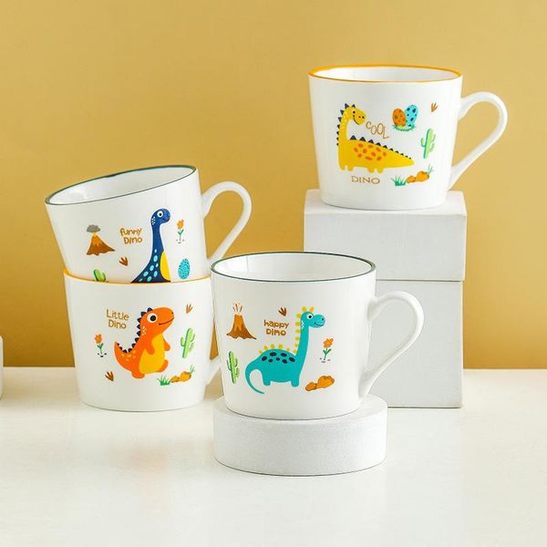 

mugs cartoon ceramic coffee mug with spoon creative handmade breakfast afternoon tea cup cute kids personality japan style tazas