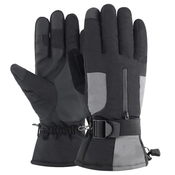 

ski gloves 1pair men women riding hand warmer winter warm waterproof outdoor sports windproof touch screen daily cycling mittens