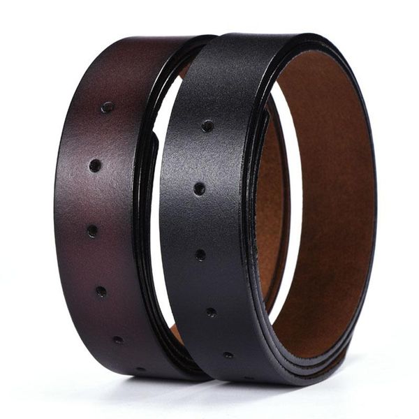 

belts genuine leather belt no buckle for pin 3.7cm width cowskin cowboy cowhide body without black brown