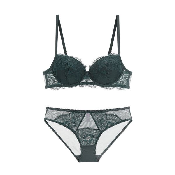 

bra set women's without changing large eyelashes, Red;black