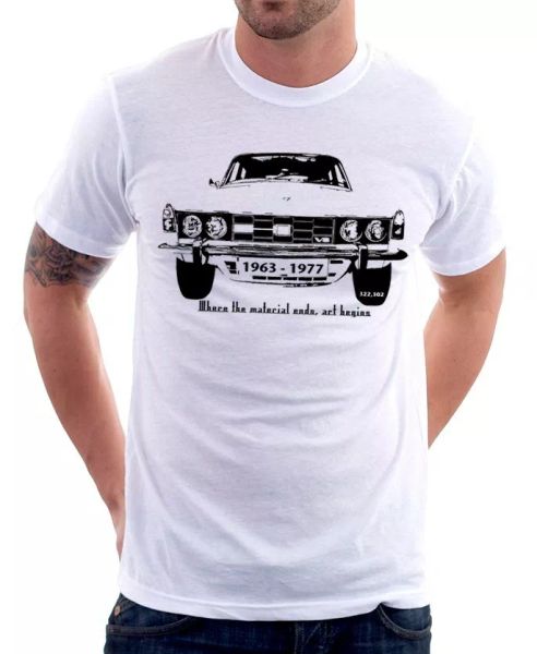 

rover p6 v8 3500l classic car retro printed tshirt 9482, White;black