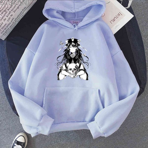 

women hoodie genshin impact streetwear sweatshirts game hu tao graphic hoody 2021 new pullovers female casual hip hop anime hoodies, Black