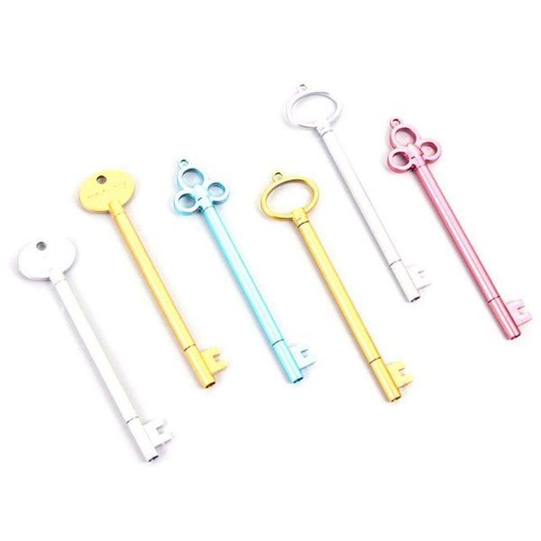 

gel pens 12 pcs retro key shape ink rollerball encourage gifts for the students,black,05mm