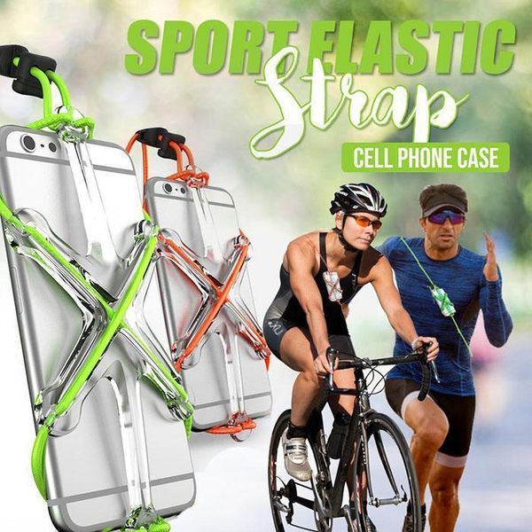 

storage bags sport elastic strap cell phone case universal silicone cover neck