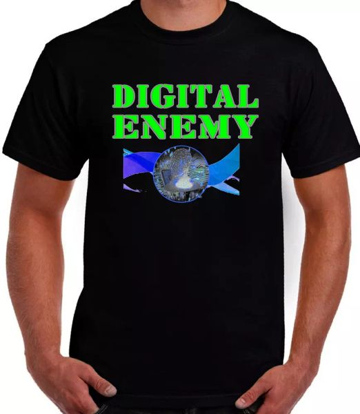 

FAN DIGITAL ENEMY FUN COOL GRAPHIC ART DESIGN HIGH QUALITY HEAVY T-Shirt, White;black