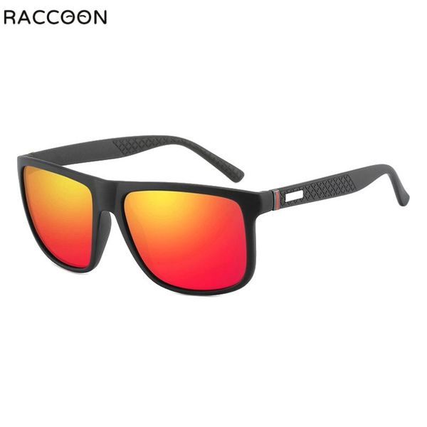 

sunglasses 2021 classic square men polarized fashion design luxury sunglass plastic glasses coating mirror driving sun oculos, White;black