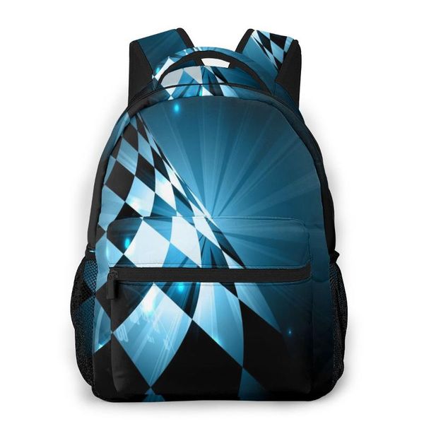 

backpack travel pack racing checked flag and track sports bag outdoor climbing