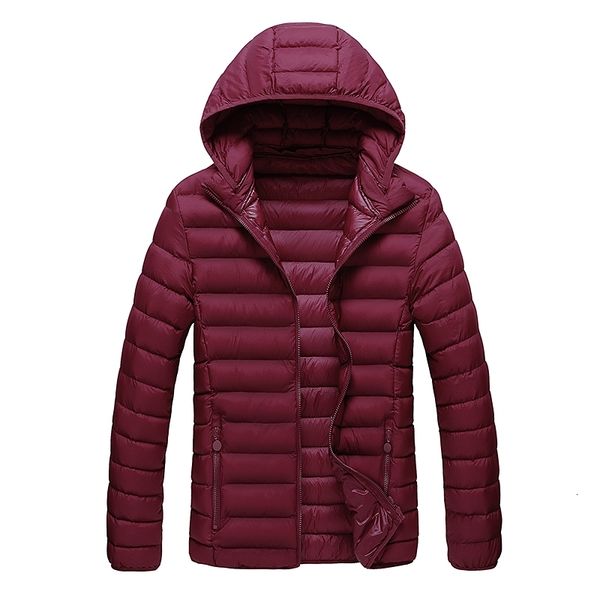 

men's jackets winter men hooded lightweight male parka mens solid thick coats man keep warm parkas m-4xl hlao, Black;brown