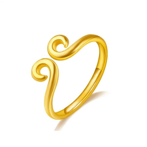 

wedding rings arrival brass 24k gold color sand heart ring, Slivery;golden
